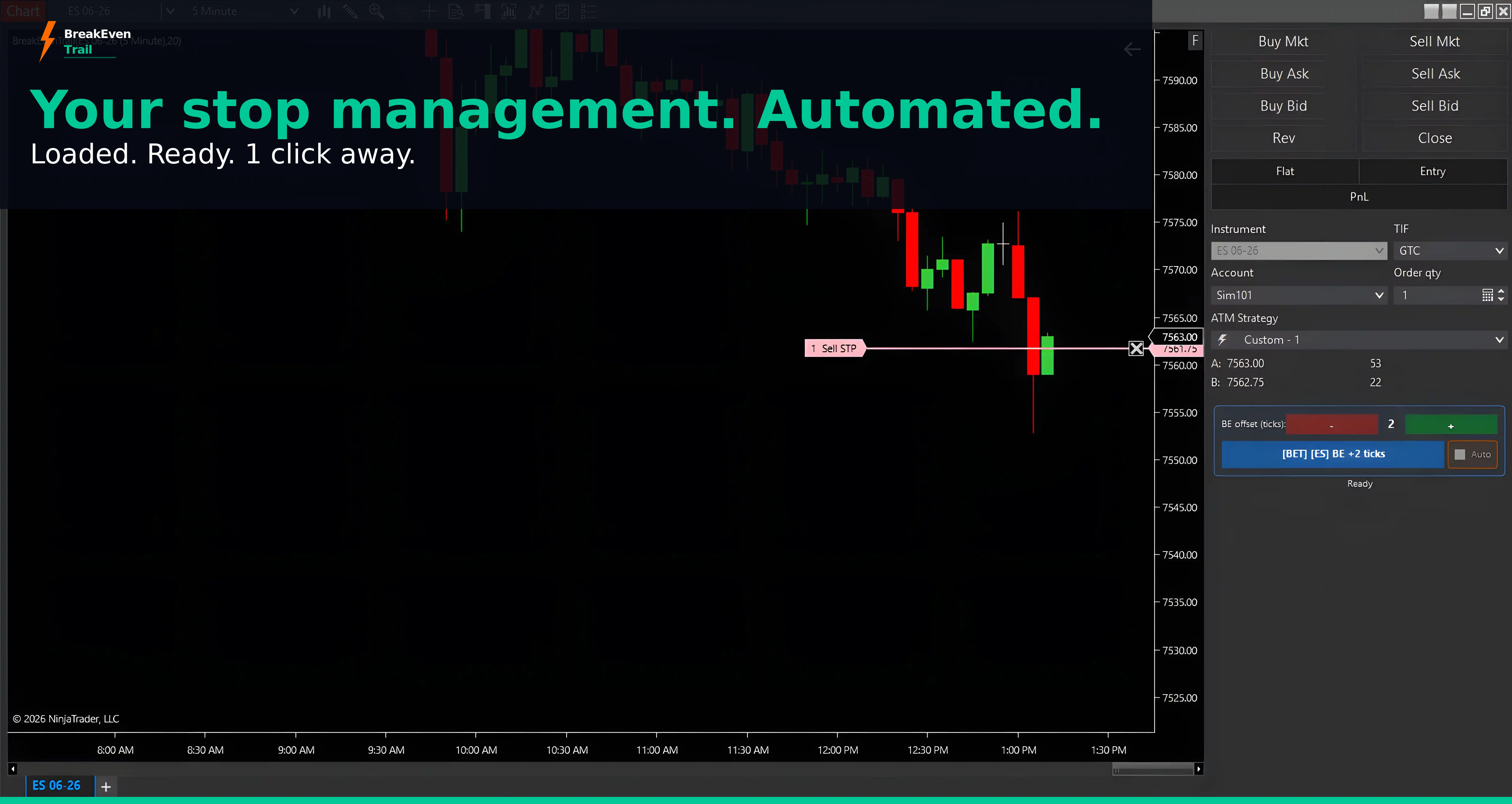 Chart Trader setup